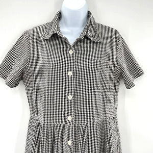 J.G. Hook Vintage Black Gingham Dress 12